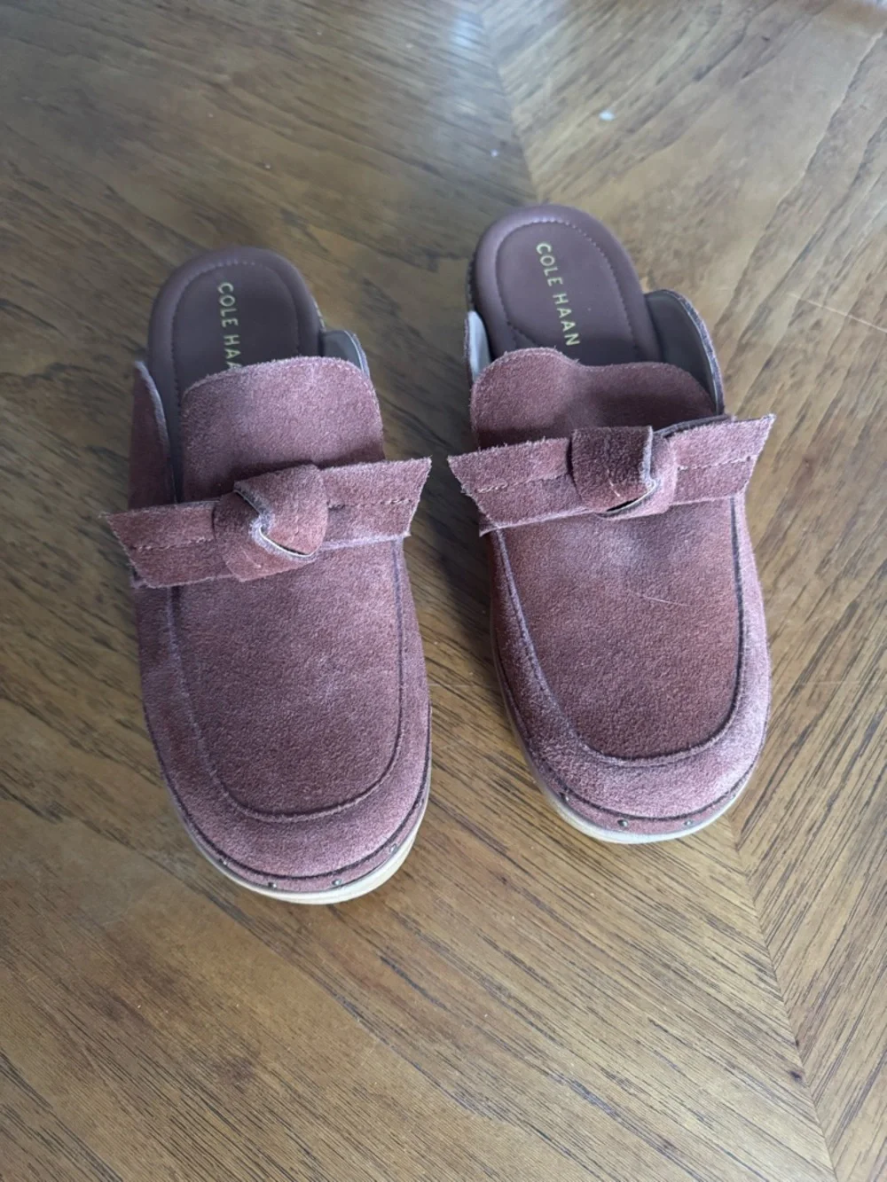 Cole Haan Suede Platform Mule in Rosewood - Picture 6 of 8